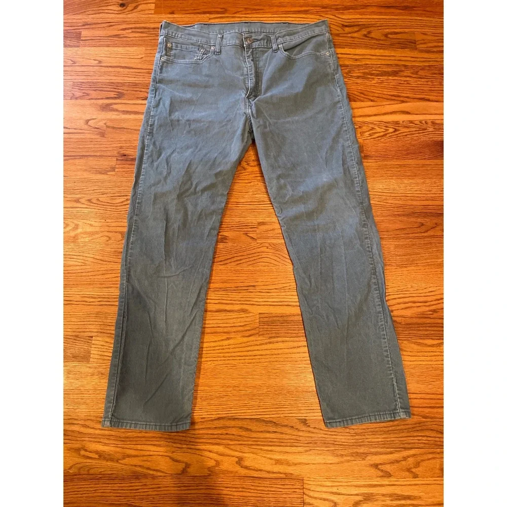 Levi's Mens 502 Regular Taper Fit Corduroy Pants 38x32 Light Blue Stretch